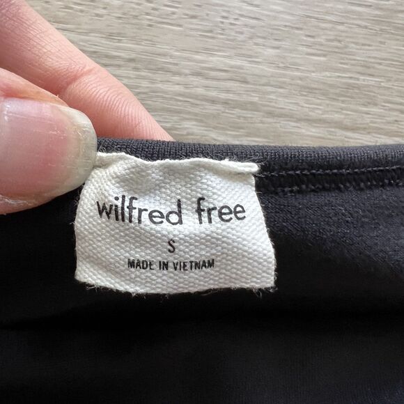 Aritzia Wilfred Free Halter Mini Black Dress-Size S - Picture 4 of 5